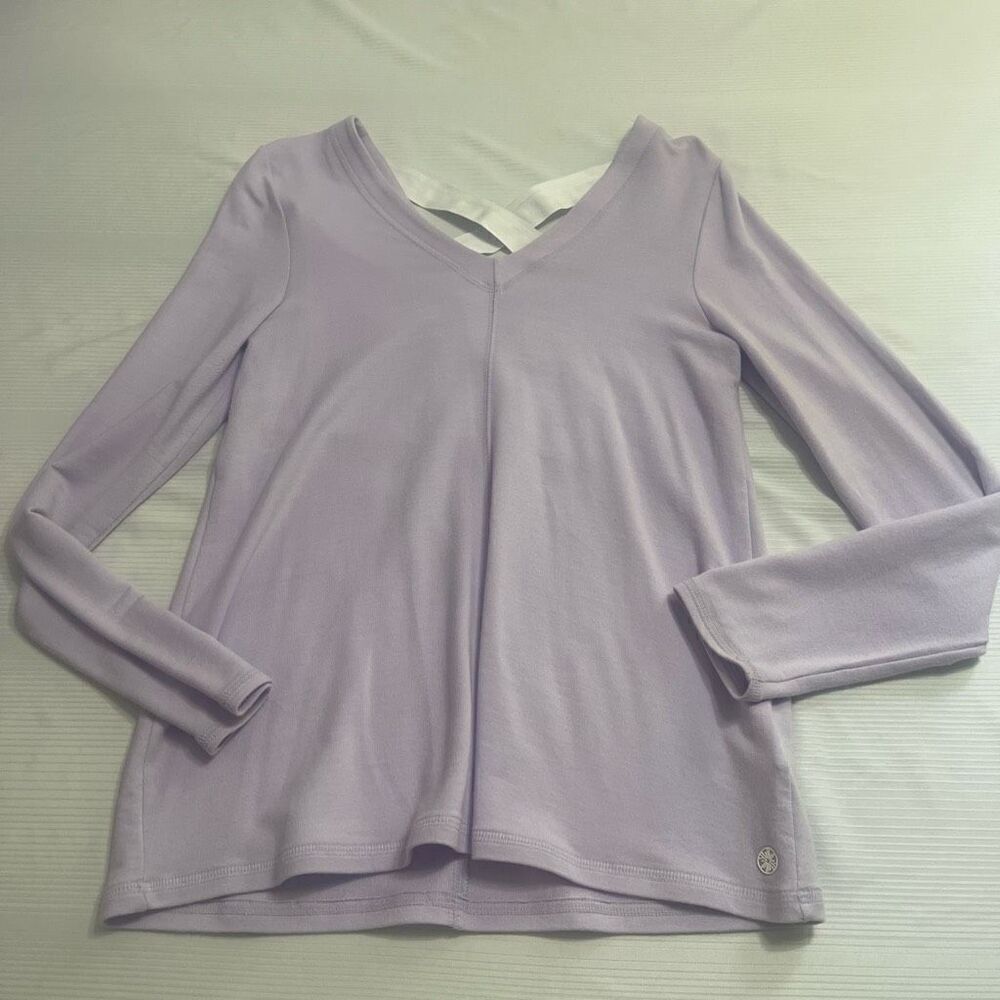Lilly Pulitzer Luxletic Areli French Terry Pullover Long Sleeve Top Lilac Sz XS